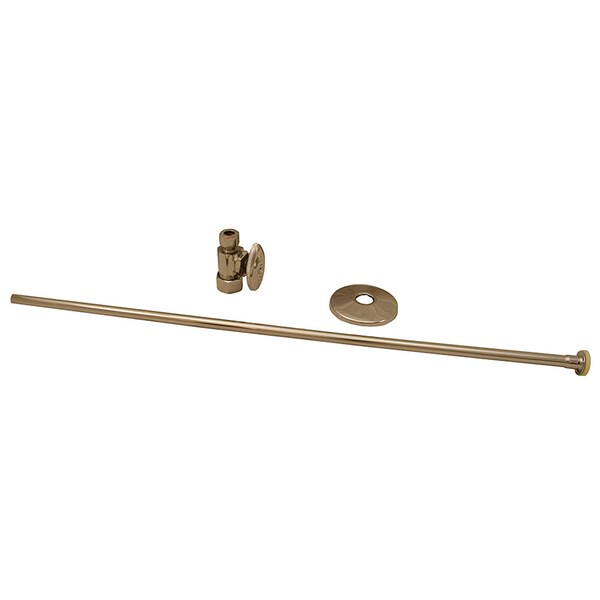 Stainless 3/8" x 20" Closet Supply & 3/8" x 5/8" Straight Stop Kit